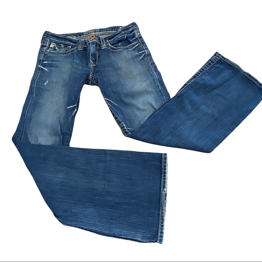 Big Star Casey boot cut jeans 28 regular Gold Thread Flap pockets 30x29 USA - Picture 10 of 13